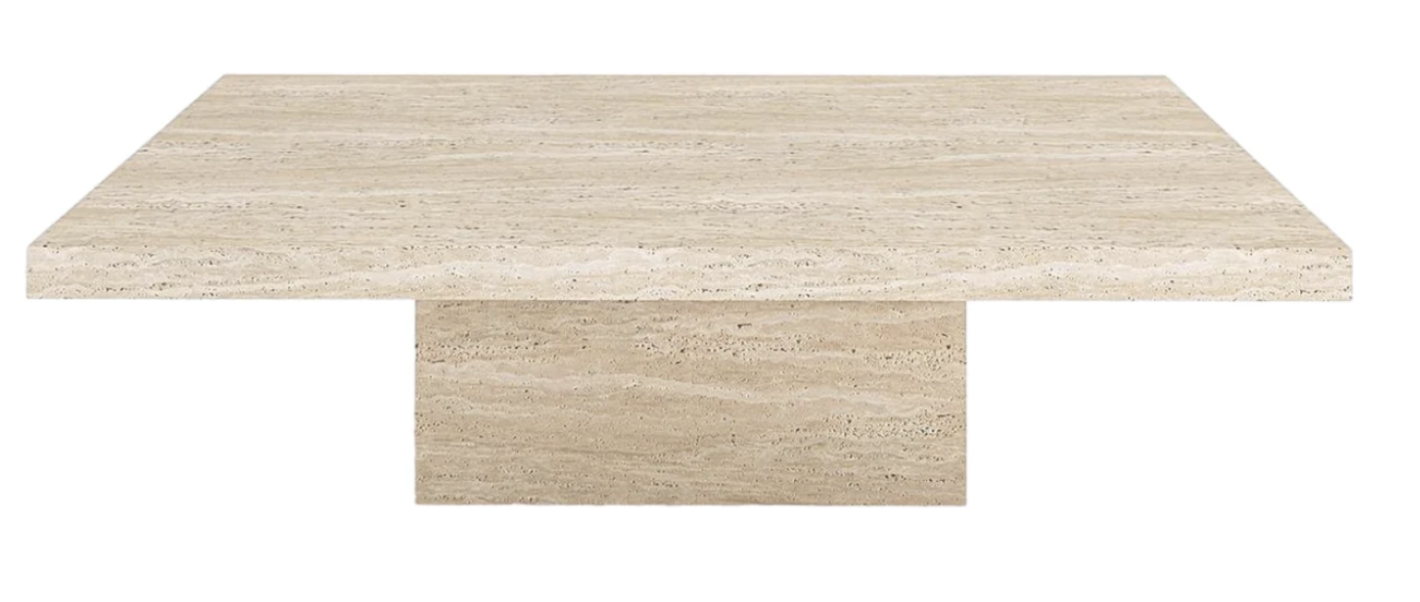 HAND CRAFTED ORGANIC TRAVERTINE COFFEE TABLE